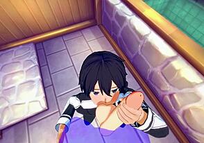 Kirito, craving that hard handjob and anal POV action?