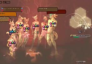 Förtrollad furry hentai-spel blir vild! Kliande BDSM-orgy skakar offentlig stadion 😈