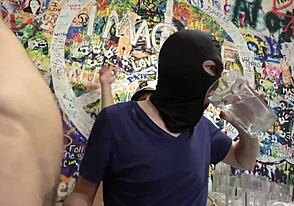 30 gays in wild masked party with bareback ass licking and cumshots