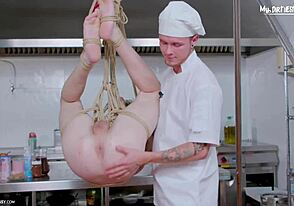 Tasty Ass Twink Bound Tight in Kinky Bondage Play