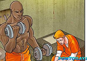 Sergeant ertappad med att knulla fångvaktaren i animerad twist