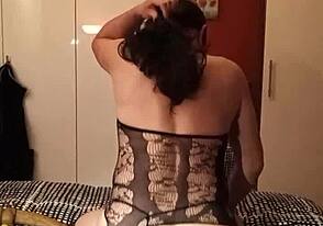 yo, check this amateur travestito getting wild with a big anal dildo, damn hot! 🔥