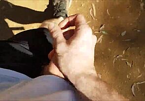 Man, jerking off in the bush feels wild! 😜