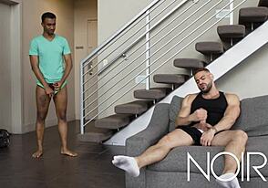 Hé, mijn gay huisgenoot betrapte me terwijl ik aftrok in de woonkamer