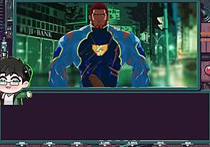 Superhero Turns Cumdump in Blue Lightning Yaoi First Time