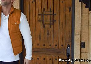 Muscle suspect anal fucks a handsome cop in his bedroom during intense roleplay. They go hard with bareback action.