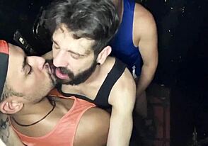 Kinky chaser begged for wild cabin sex with monster cocks! We pounded hard in group action.