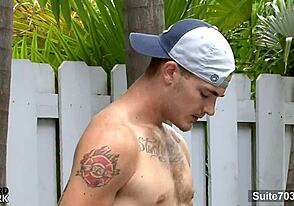 damn, watch this lustful gay stud get pounded hard outdoors!!