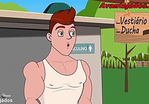 check out this wild gay porno cartoon with a hung straight guy