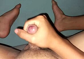 Foot Fetish Masturbation with Intense Cum Finish