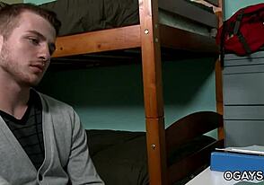 Archer Hart jerks off to gay porn with toy