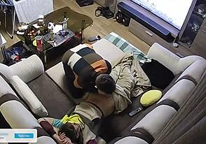 just chilling with netflix when someone’s son showed up, ended in a massive cumshot after wild play.