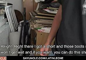 Bu Latino Patronun Yarrağını Para İçin Emmeye Kandırıldı. Havuz Kenarında Bareback İzledi.