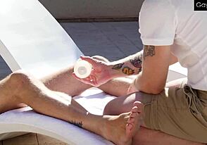 Trent Stretches Poolboy’s Tight Hole Under Summer Sun