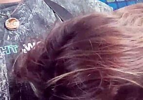 friend jerks me off while i suck on train