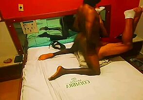 Damn, my African friend is exploring my tight spot like crazy!