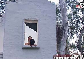 Smal militär gay tonåring 18+ borrar student anal i skogen