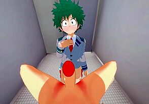 Hero Academia Yaoi: Midoriya Sucks Bakugou with Creamy Finish