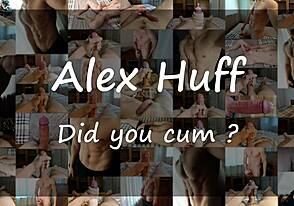 Tipul tânjește după orgasm viu cu gemete murdare