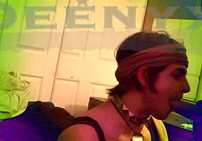 scarlet whore deepthroating big dildo solo in softcore