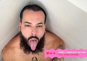 Barbudo gets spit on by hot stud, full video on Red