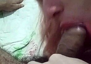 trans babe sucks so good, just watch her go at it