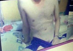 seductive web chat with cute guy stroking on cam