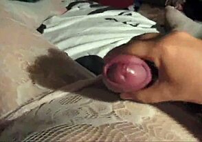 Chubby crossdresser's homemade gay jerk