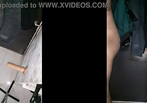 trying anal sex with dildo from different camera angles. indian style ass fucking feels wild!