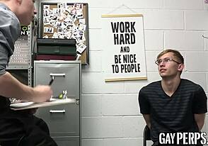 Officer Cole Church dominates perp Darron Bluu in intense Homo Perps