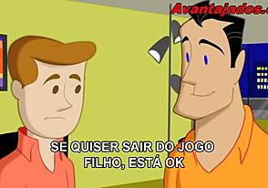 Jogadores de Cartas Dive Into a Wild Brazilian Gay Hentai Orgy!