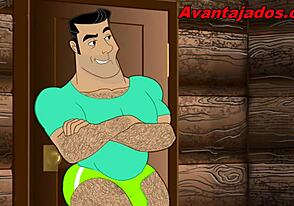 Vau, karvainen gay-mies villissä porno-sarjiksessa!