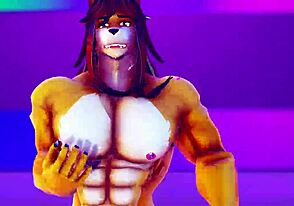 Yuudai Mochizuki Dances NSFW in Furry Style with Muscular Big Cock