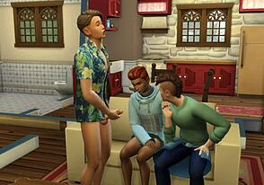 Three pals getting it on with hardcore action on couch and bed.