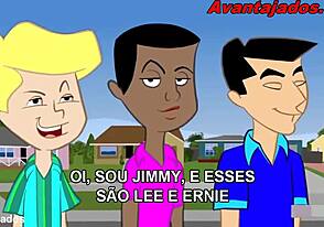 RabudoマンとのワイルドなSurubãoでのカートゥーンゲイアクション