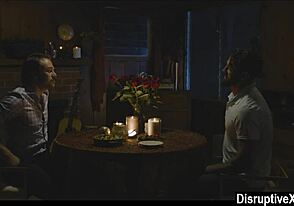 Gay couple, uhm, having rough sex after dinner date tonight