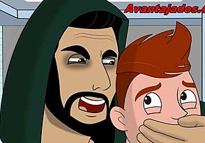 a wild gay porn cartoon with a brazilian stud in a cabin