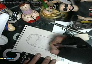 It's time to sketch William Seed's latest dildo art business venture. This pornstar's anal toy game is next level!