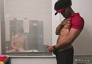 Black coach gets office action with football player