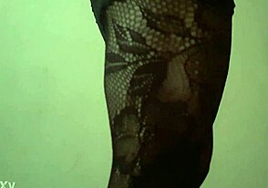 Travesti in Black Dress Shows Off Amateur Style