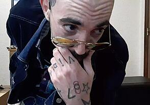 Hey man, just slipping the tip in my tight ass!