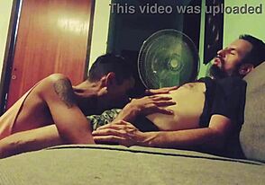 Relaxing after work with a great blowjob
