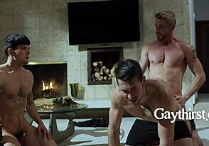 Dante Colle fucked a burglar in his house, with intense passion