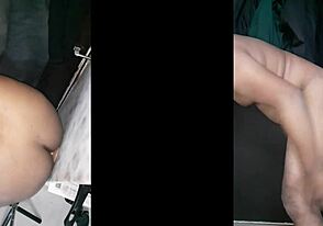 trying anal sex with dildo from different camera angles. indian style ass fucking feels wild!