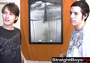 Man, these tasty twinks got wild in a hot threesome. That dick-hungry blonde babe joined for extra fun!