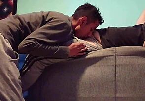 Bearded guy's intense blowjob action