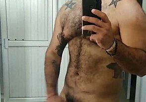 just a quick jerk in pool bathroom