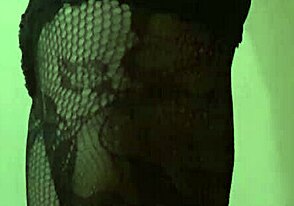 Travesti in Black Dress Shows Off Amateur Style