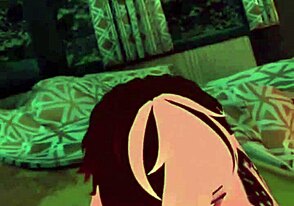 Vrchat femboy performs intense blowjob on massive cock