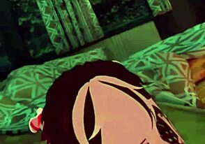 Vrchat femboy performs intense blowjob on massive cock